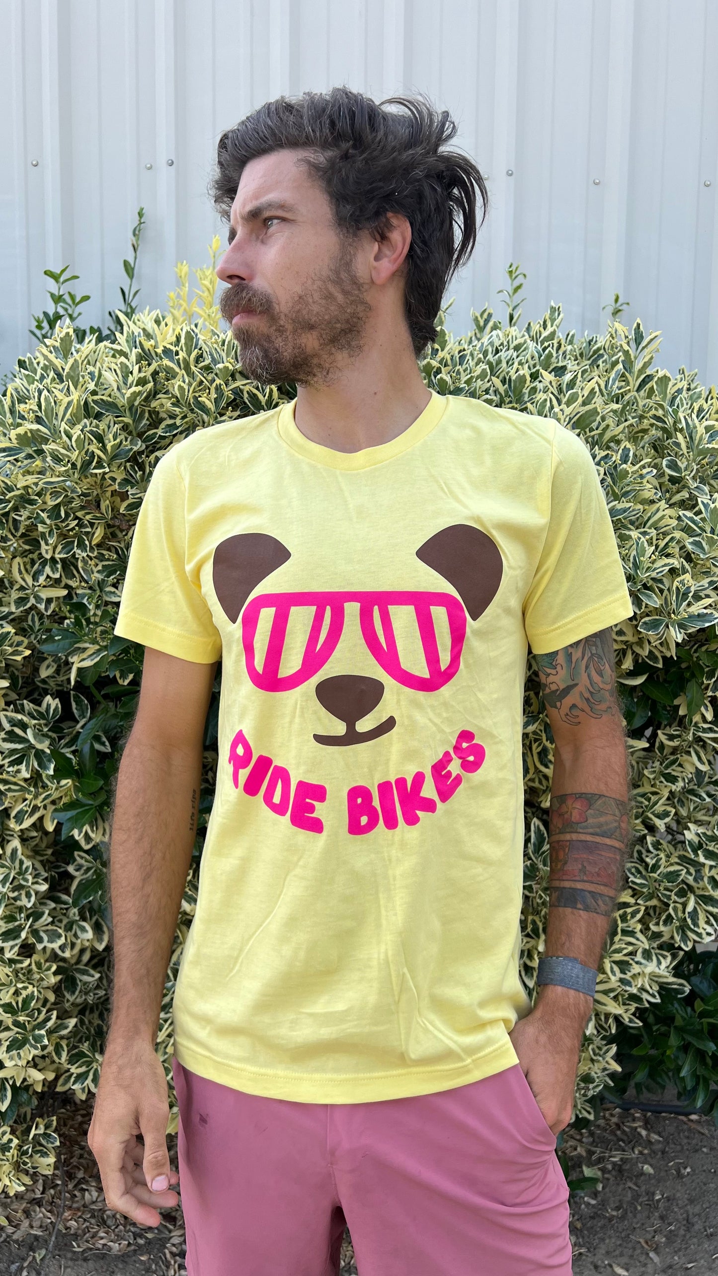 Smirky the Bear Tee - Heather Yellow