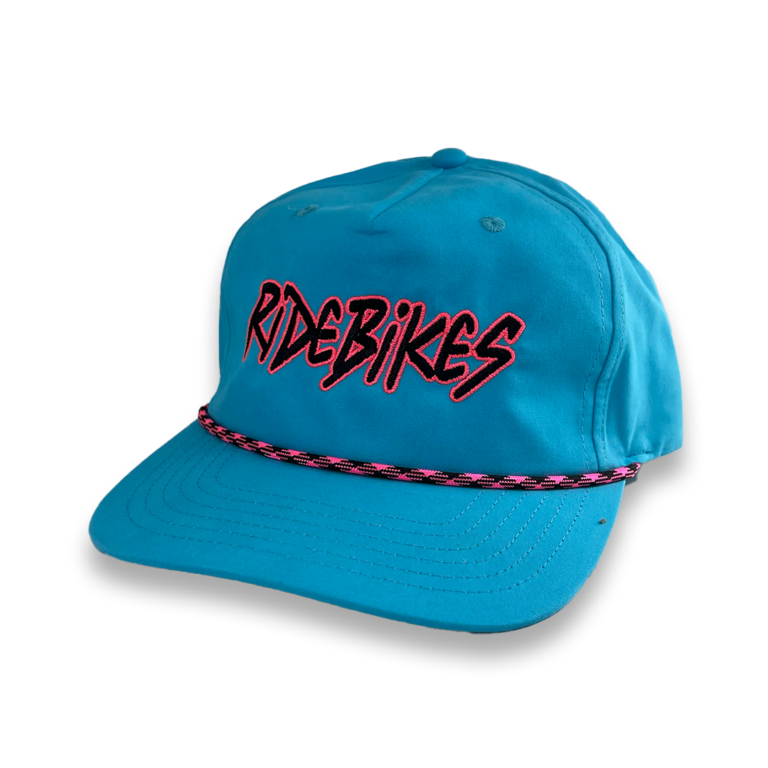 Lake Dayz Rope Cap - Cyan – Ride Bikes Lake Dayz Rope Cap - Cyan – Ride Bikes