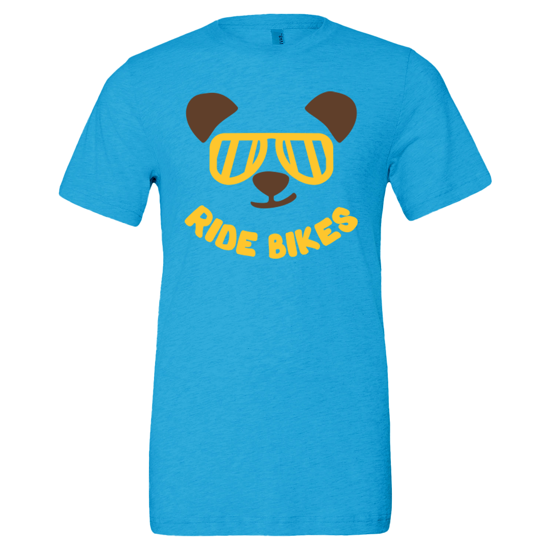 Smirky the Bear Tee - Heather Aqua