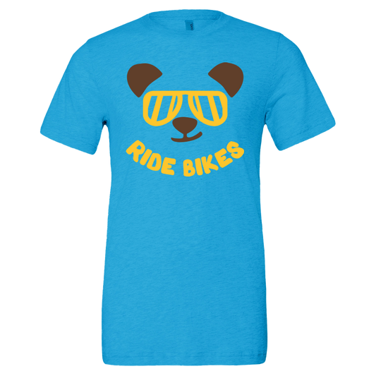 Smirky the Bear Tee - Heather Aqua