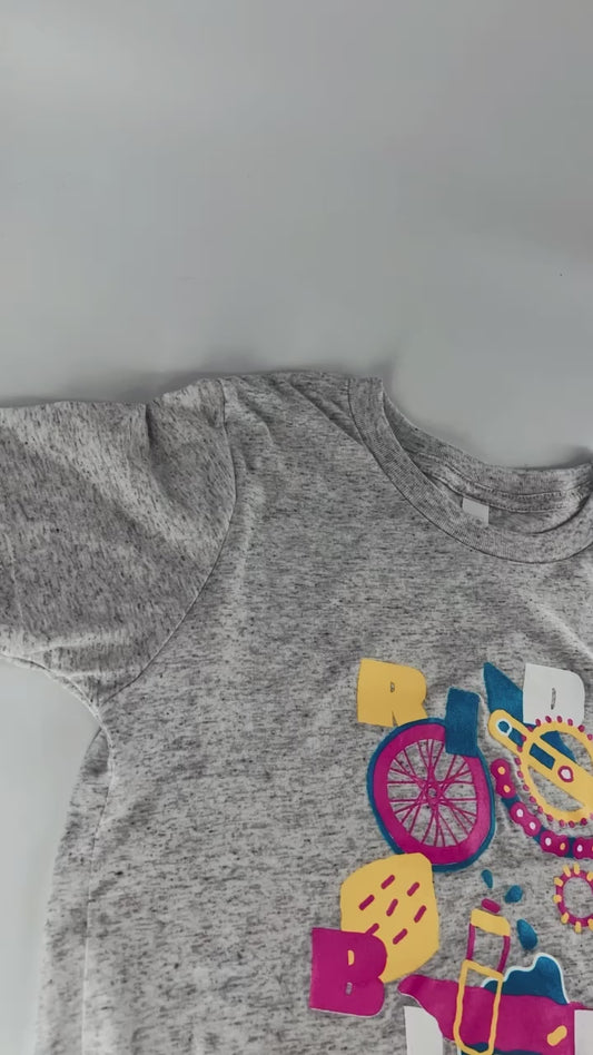 Scribble Adventure Tee - White Fleck - Youth
