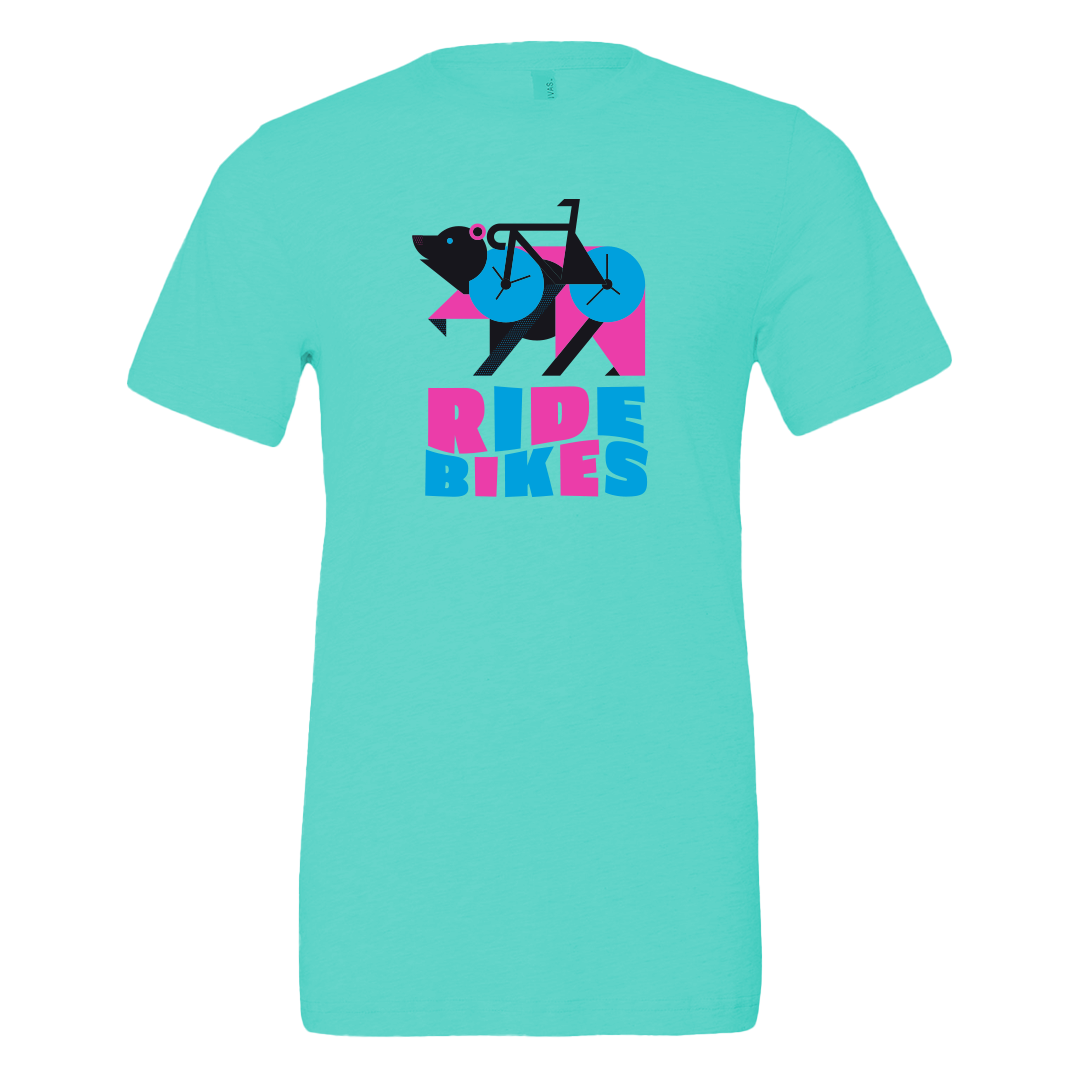 Bikebear Tee - Sea Green