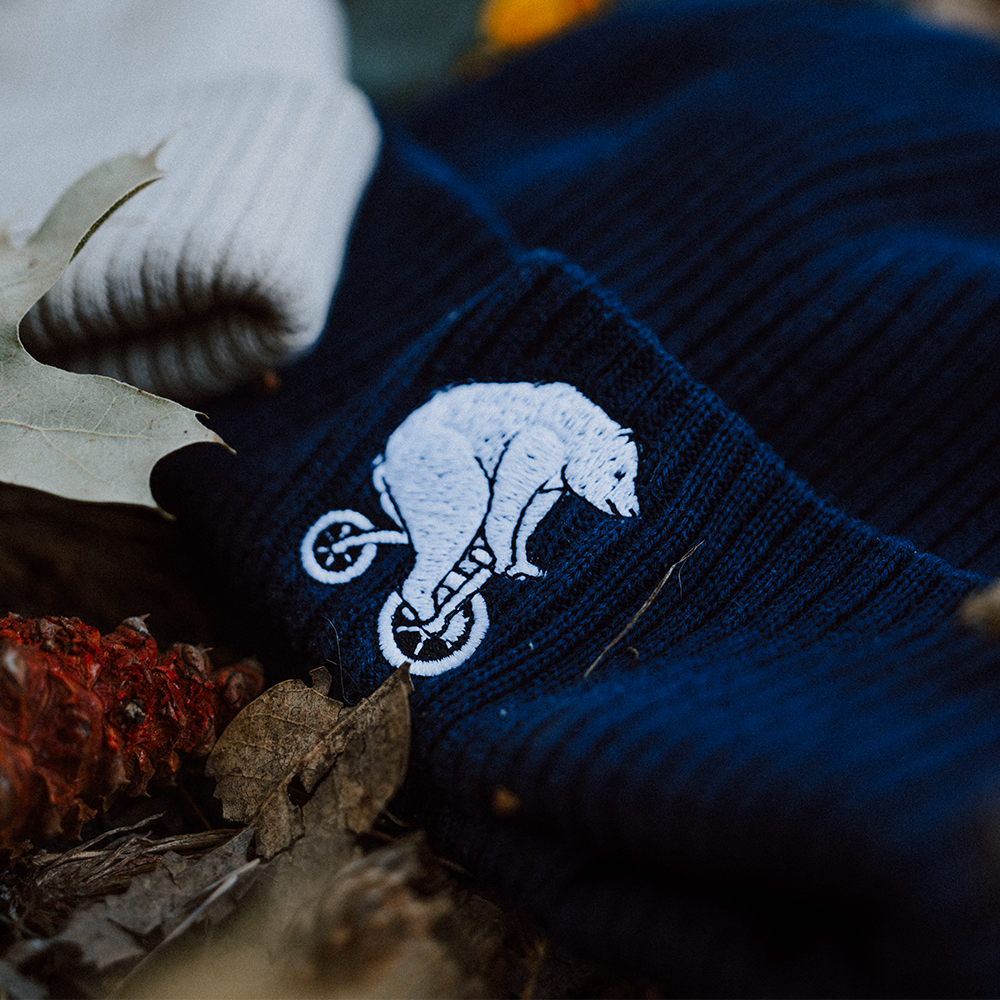 Fall Knitted Beanie - Navy