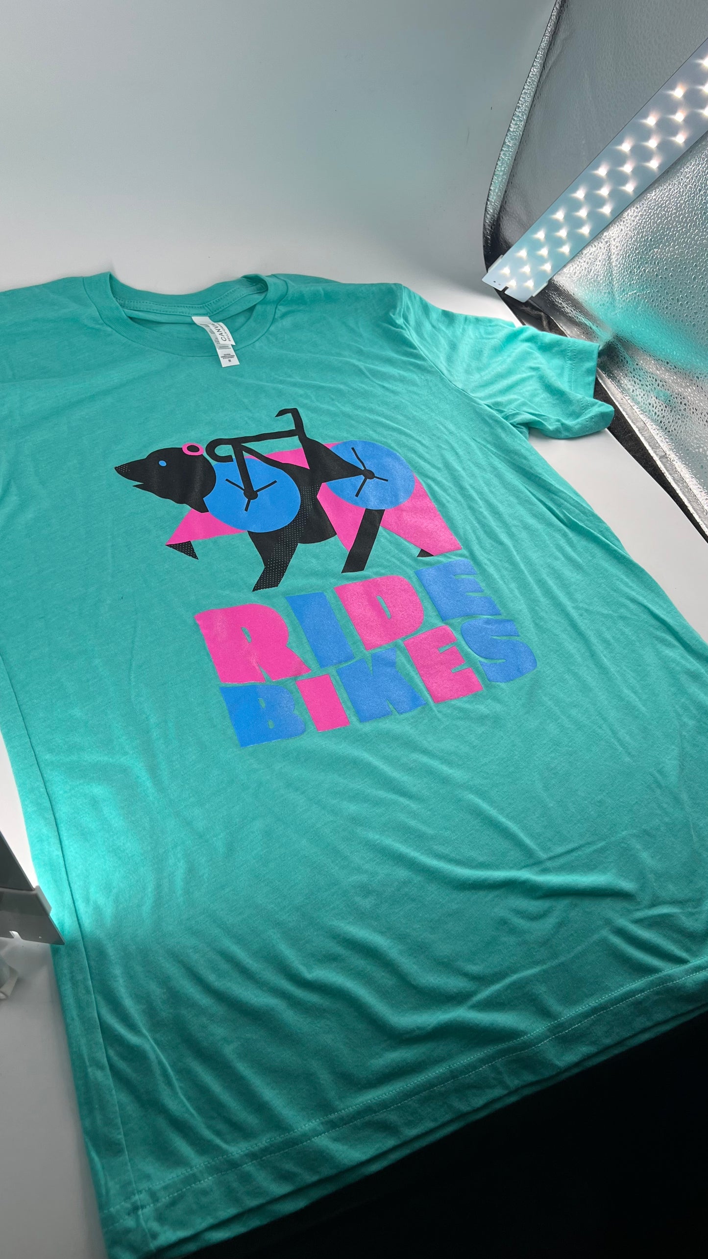 Bikebear Tee - Sea Green
