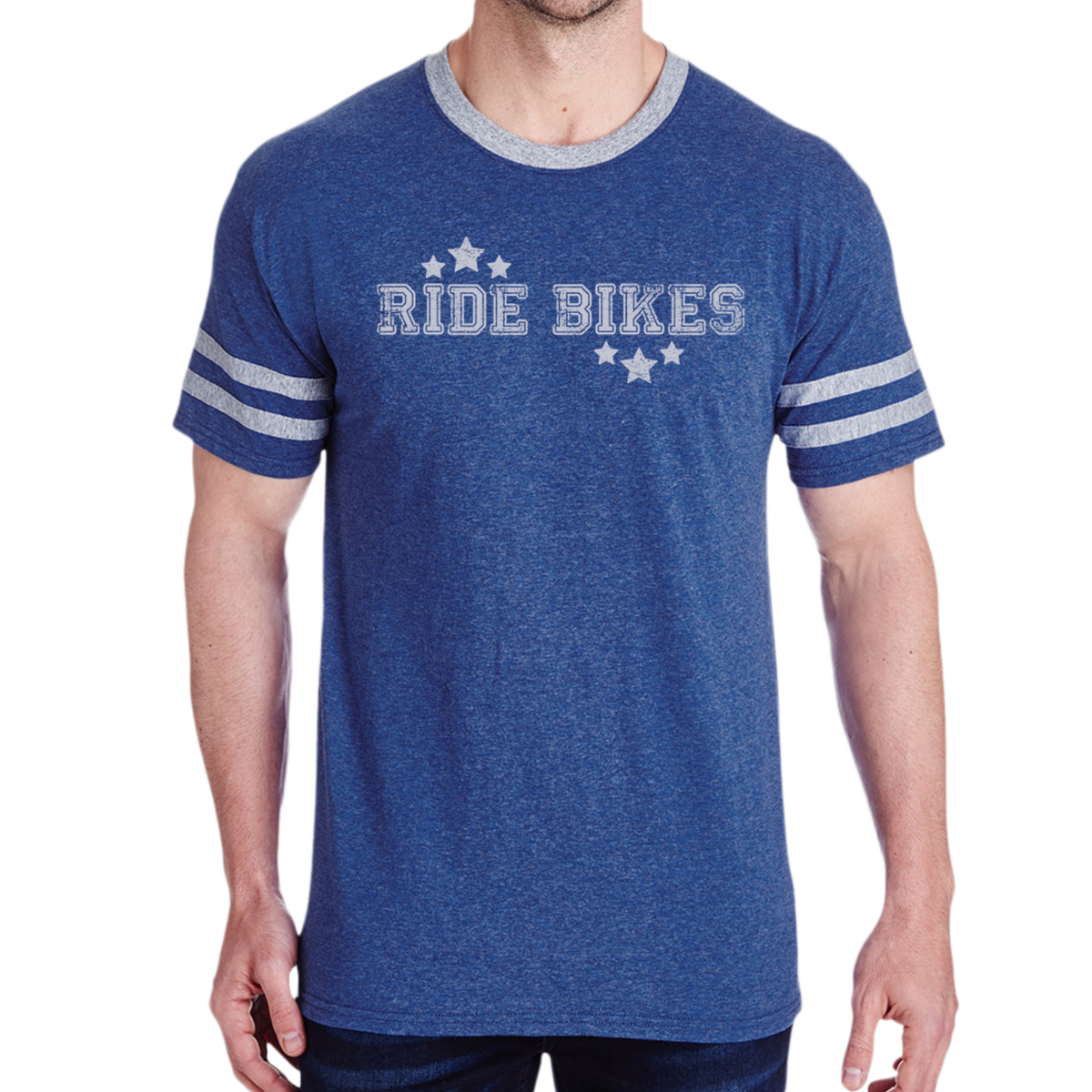 Collegiate Football Tee - Blue