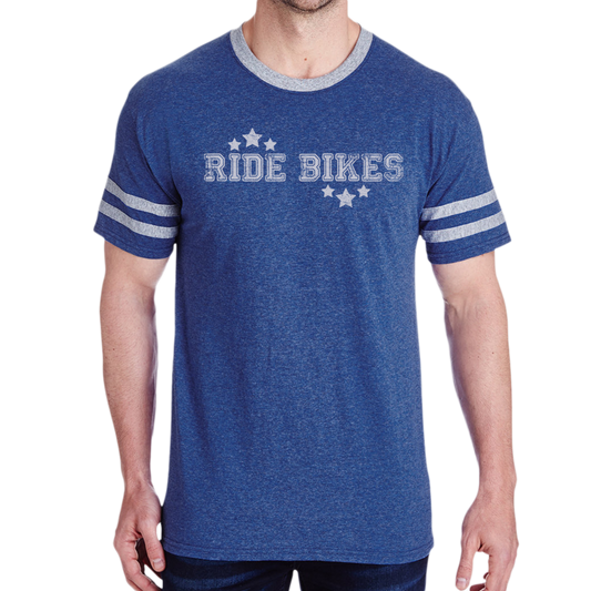Collegiate Football Tee - Blue