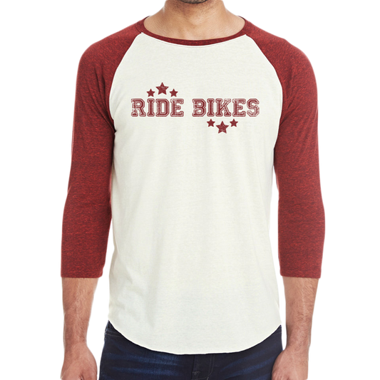 Collegiate 3/4 Raglan - Red
