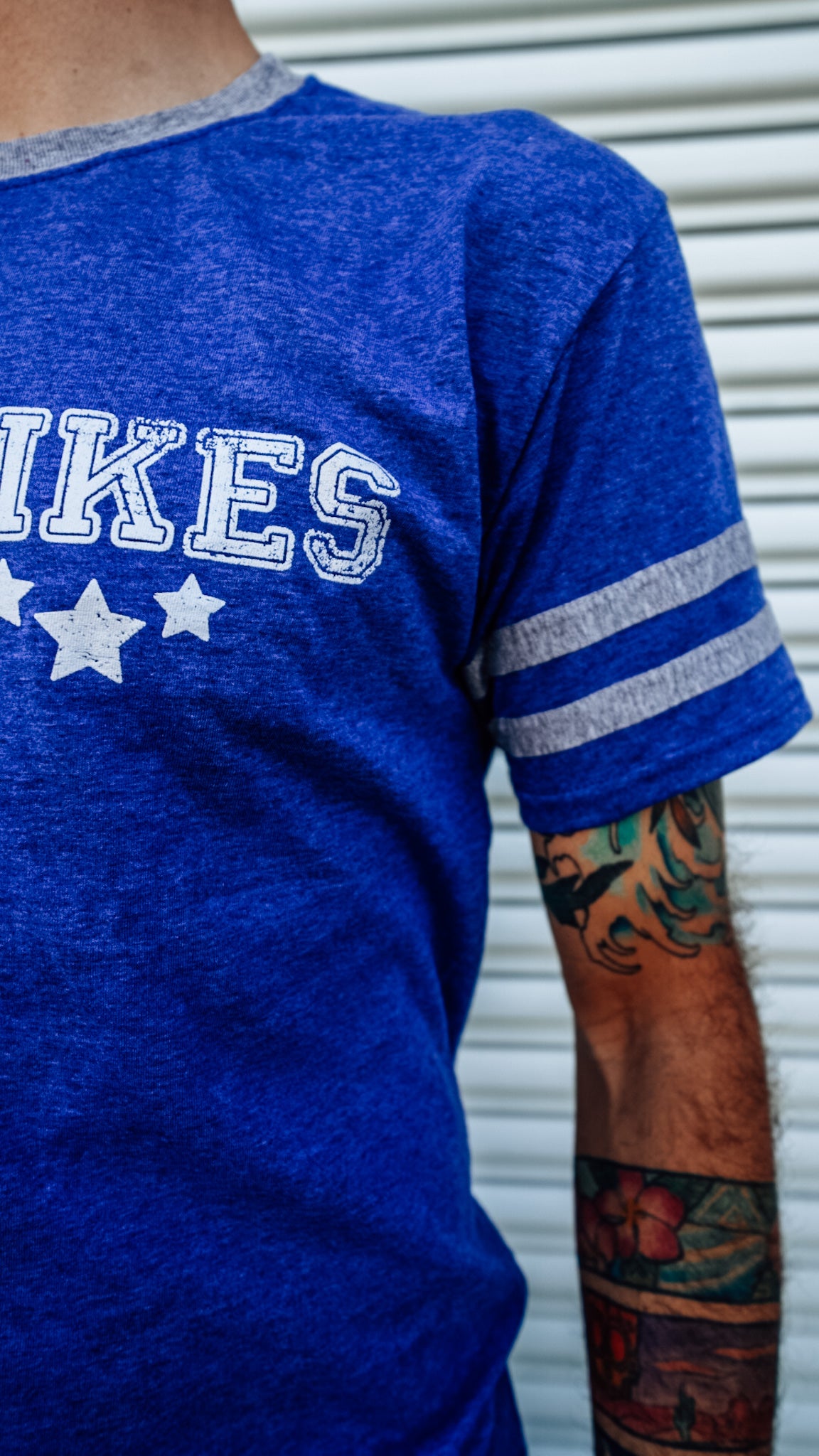 Collegiate Football Tee - Blue