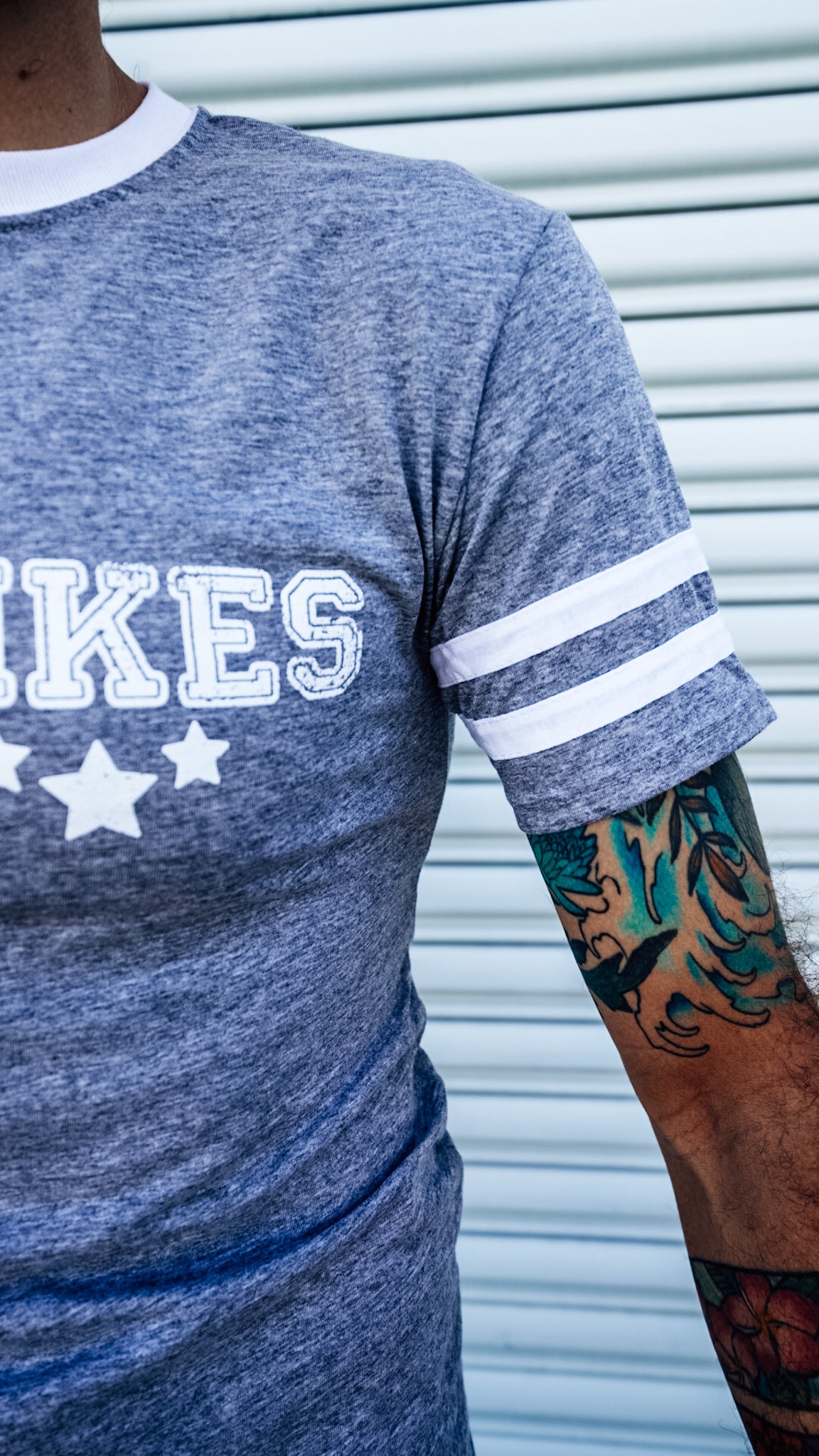 Collegiate Football Tee - Grey
