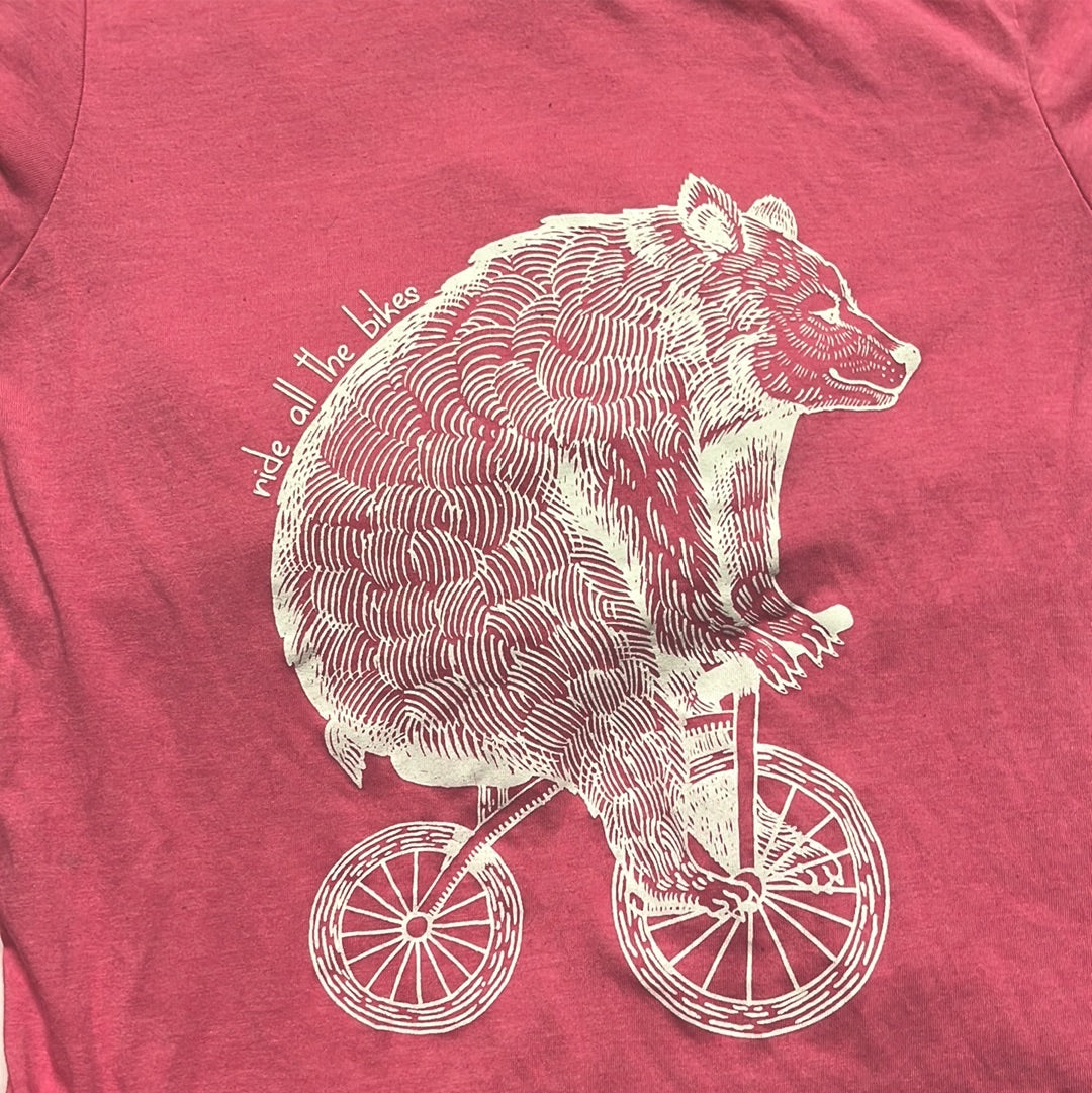 Hairy Beary Tee - Heather Pink