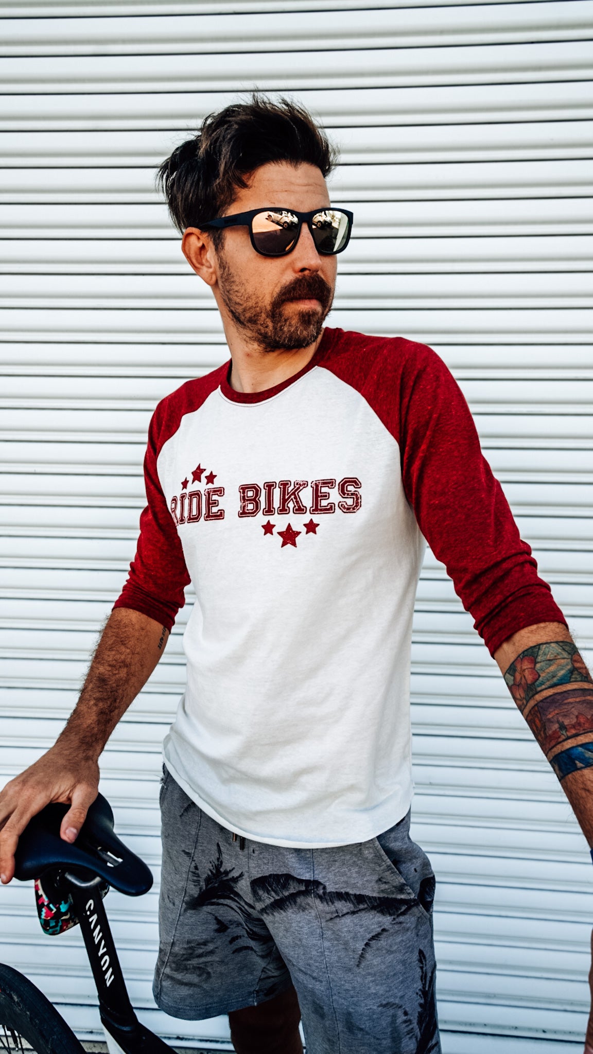 Collegiate 3/4 Raglan - Red