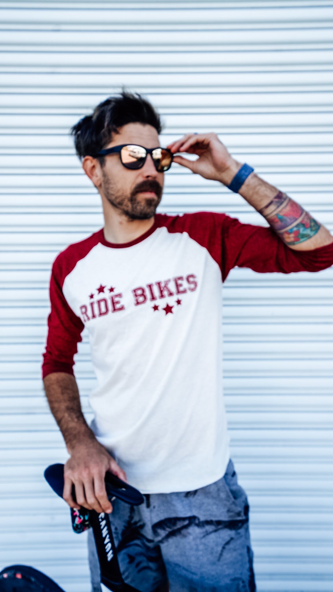 Collegiate 3/4 Raglan - Red