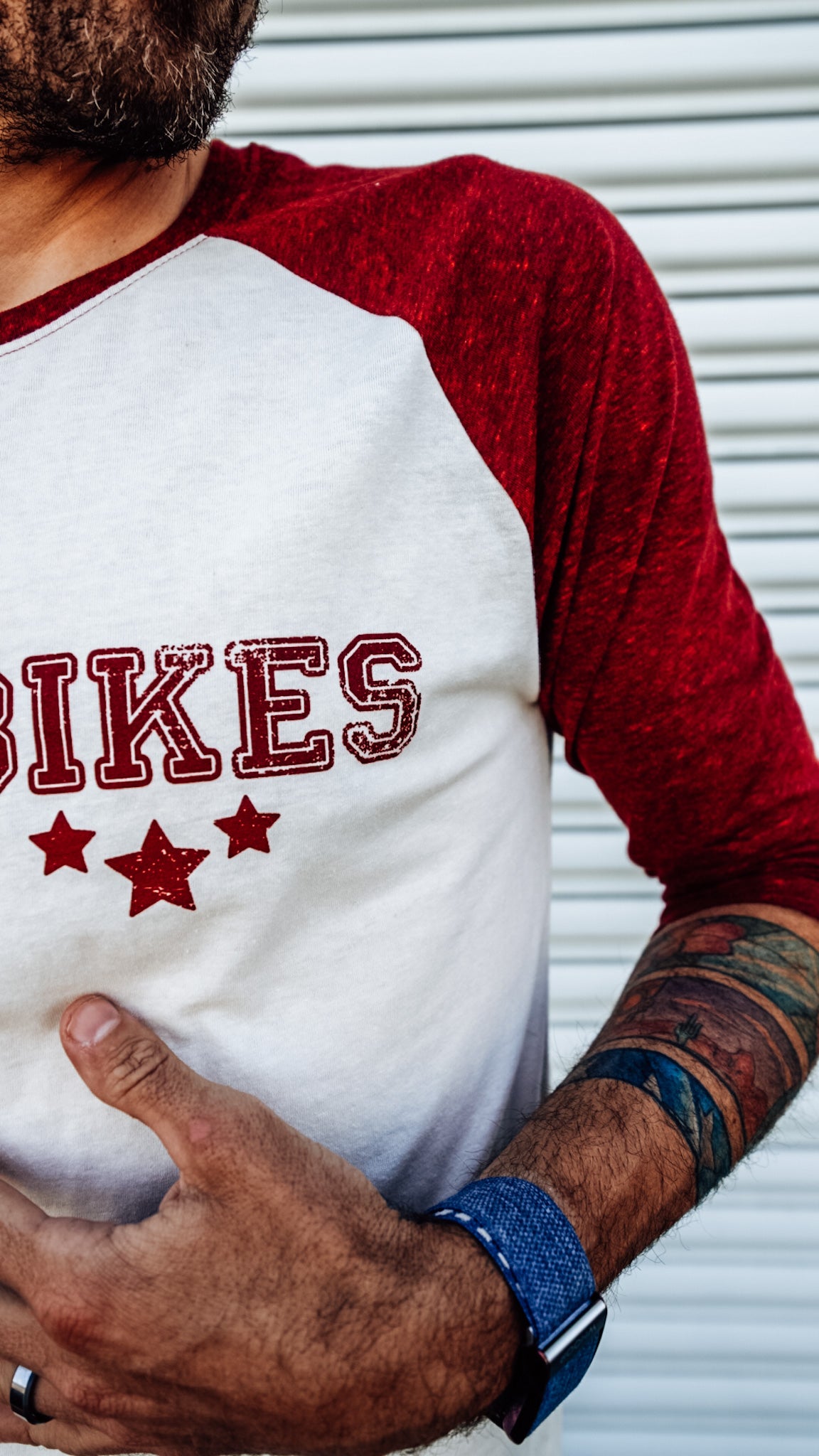 Collegiate 3/4 Raglan - Red