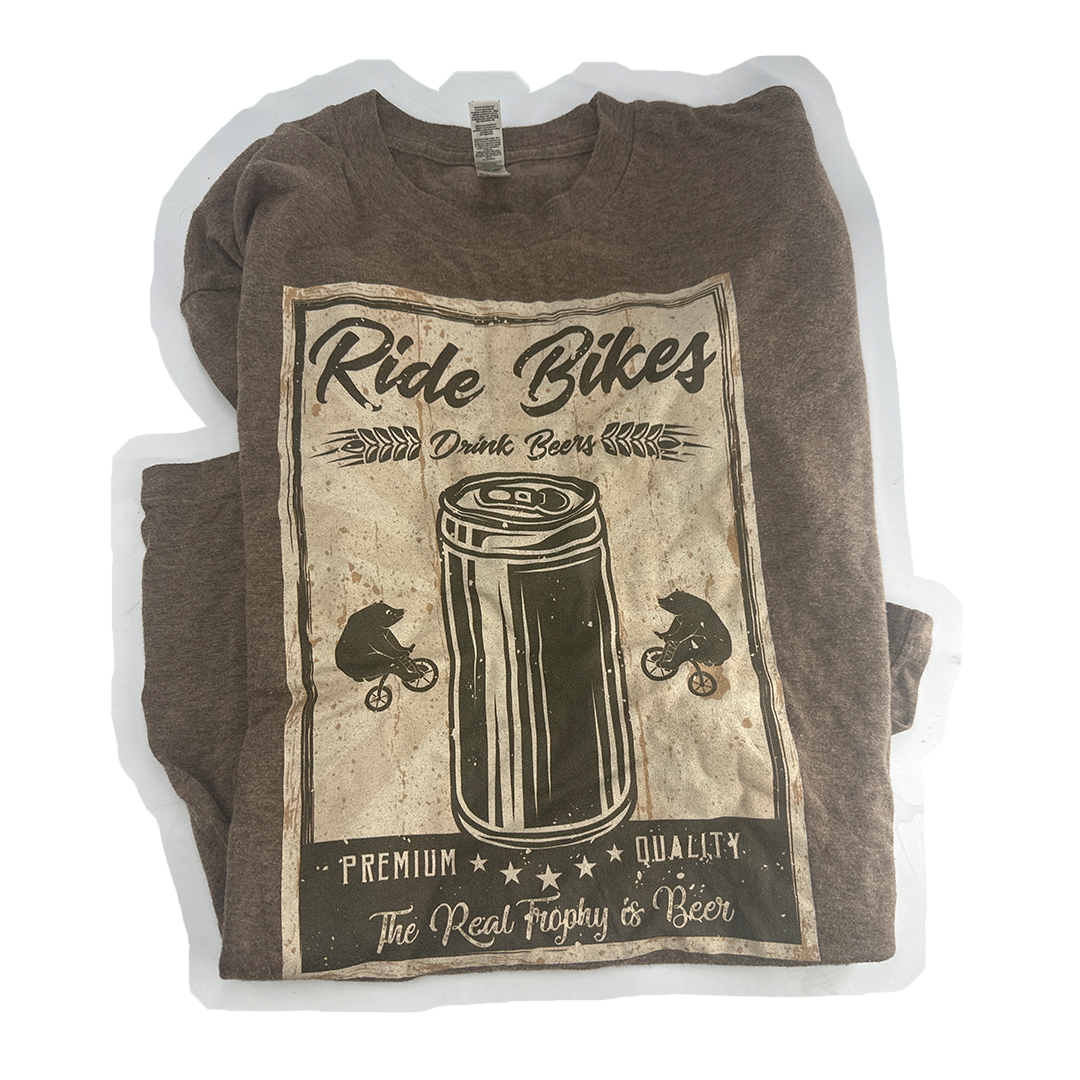 (LIGHTLY USED) Ride Bikes Drink Beers T-shirt - Medium