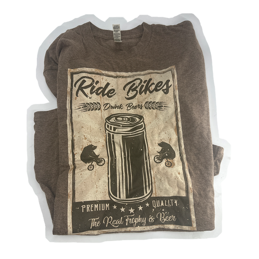 (LIGHTLY USED) Ride Bikes Drink Beers T-shirt - Medium
